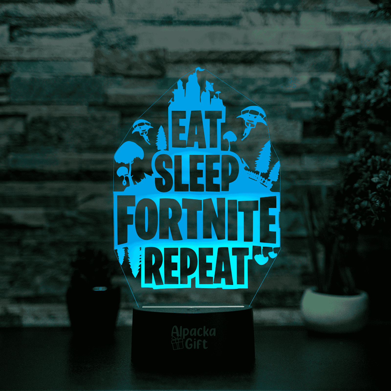 Lampă 3D - Fortnite 2 Negru