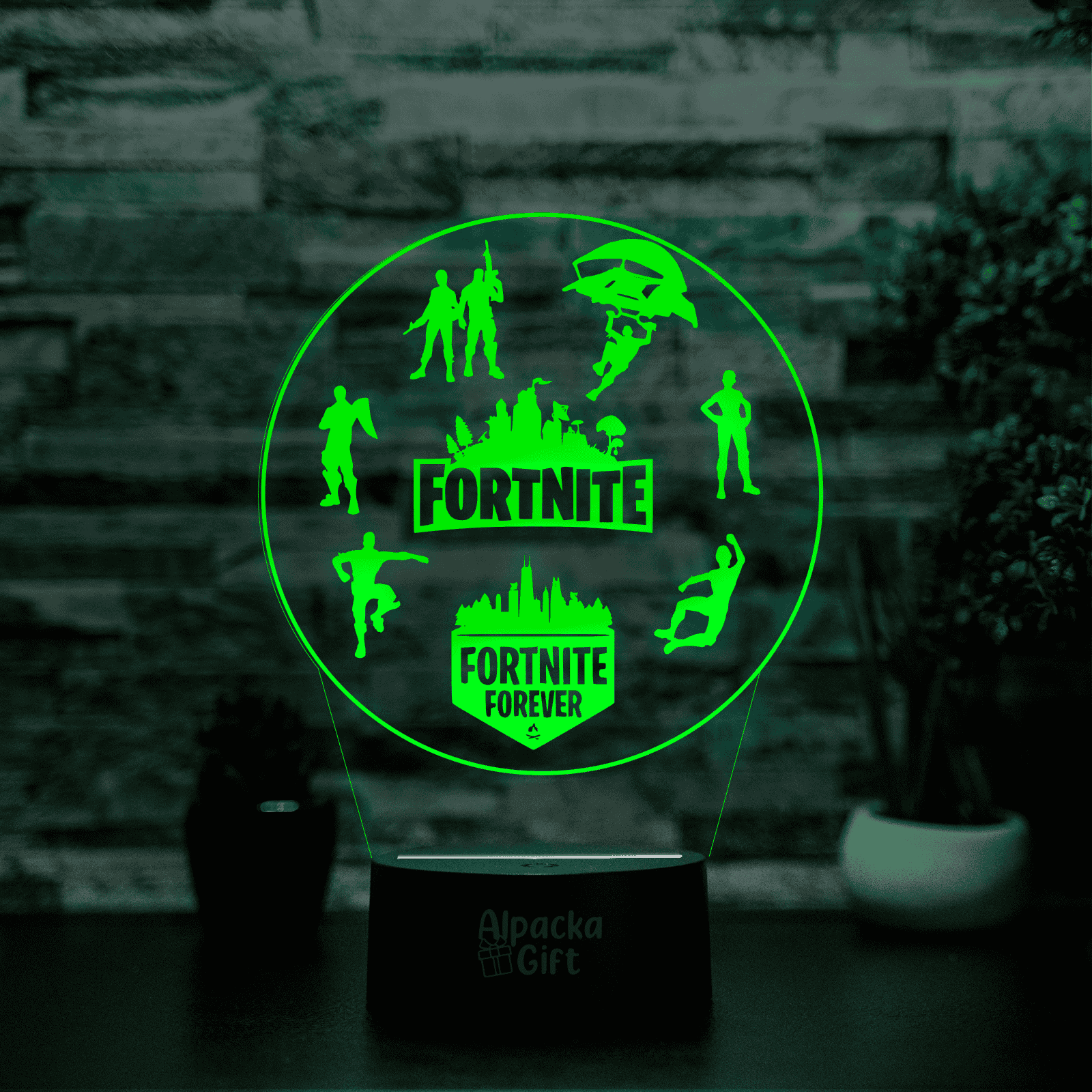 Lampă 3D - Fortnite 3 Negru