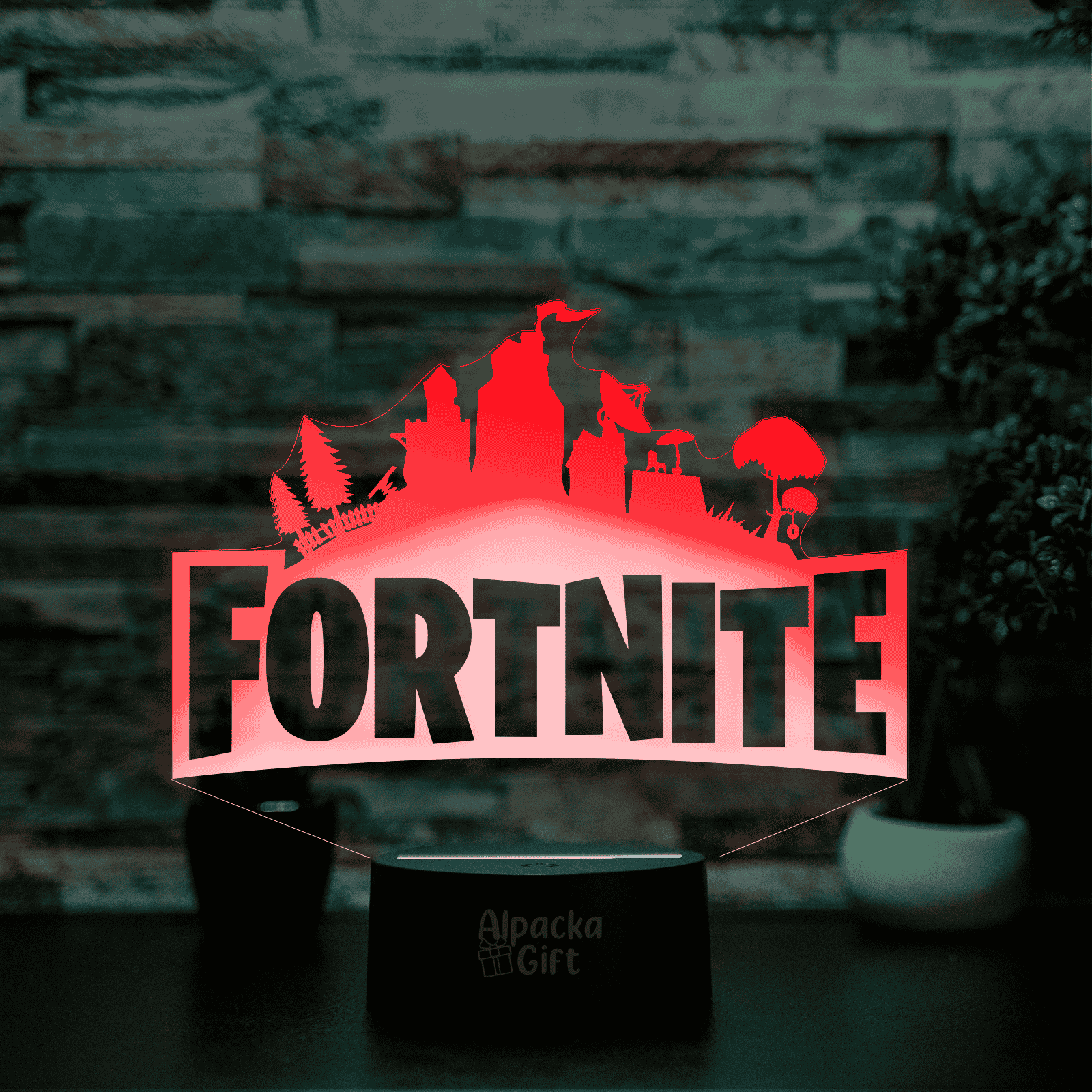 Lampă 3D - Fortnite Negru