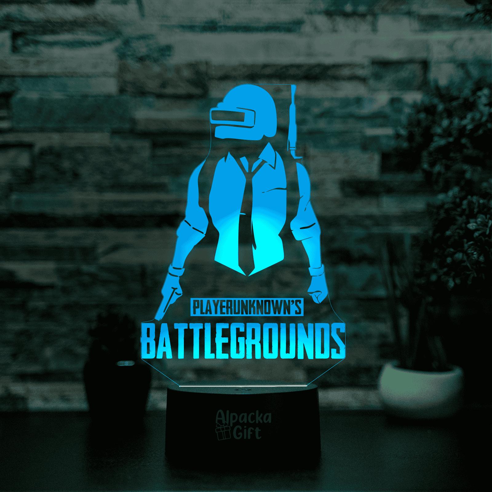 Lampă 3D - PUBG Negru