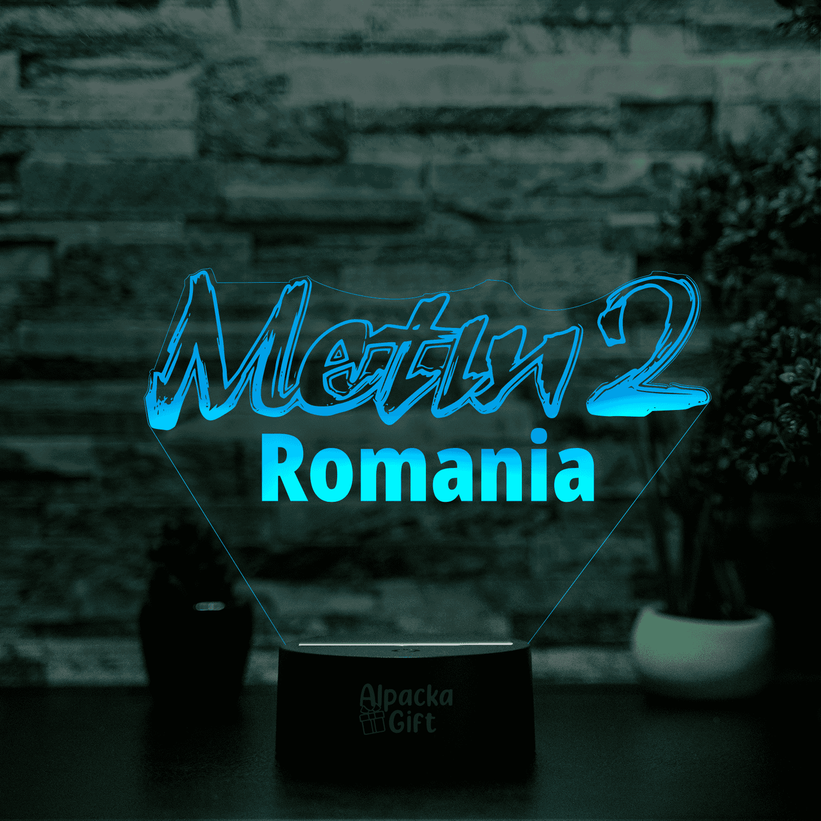 Lampă 3D - Metin 2 Negru