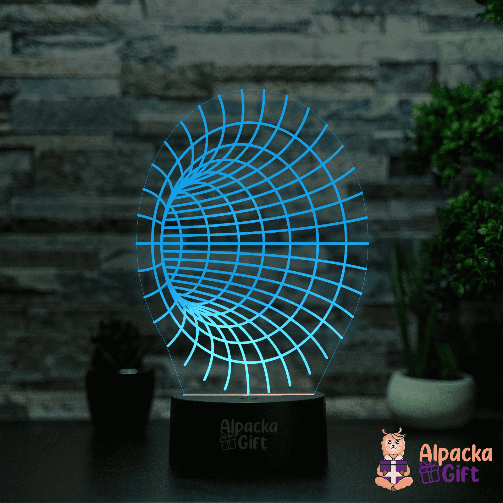 Lampă 3D - Gaură de Vierme Negru