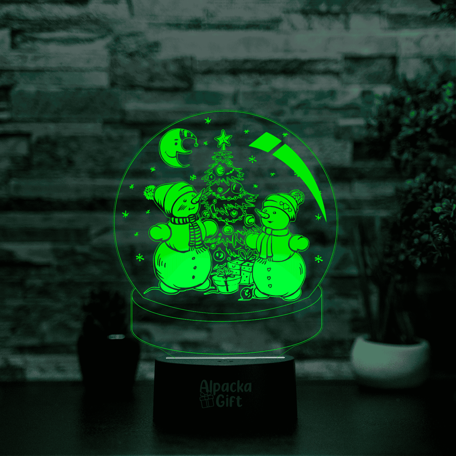 Lampa 3D - Glob de Crăciun Negru