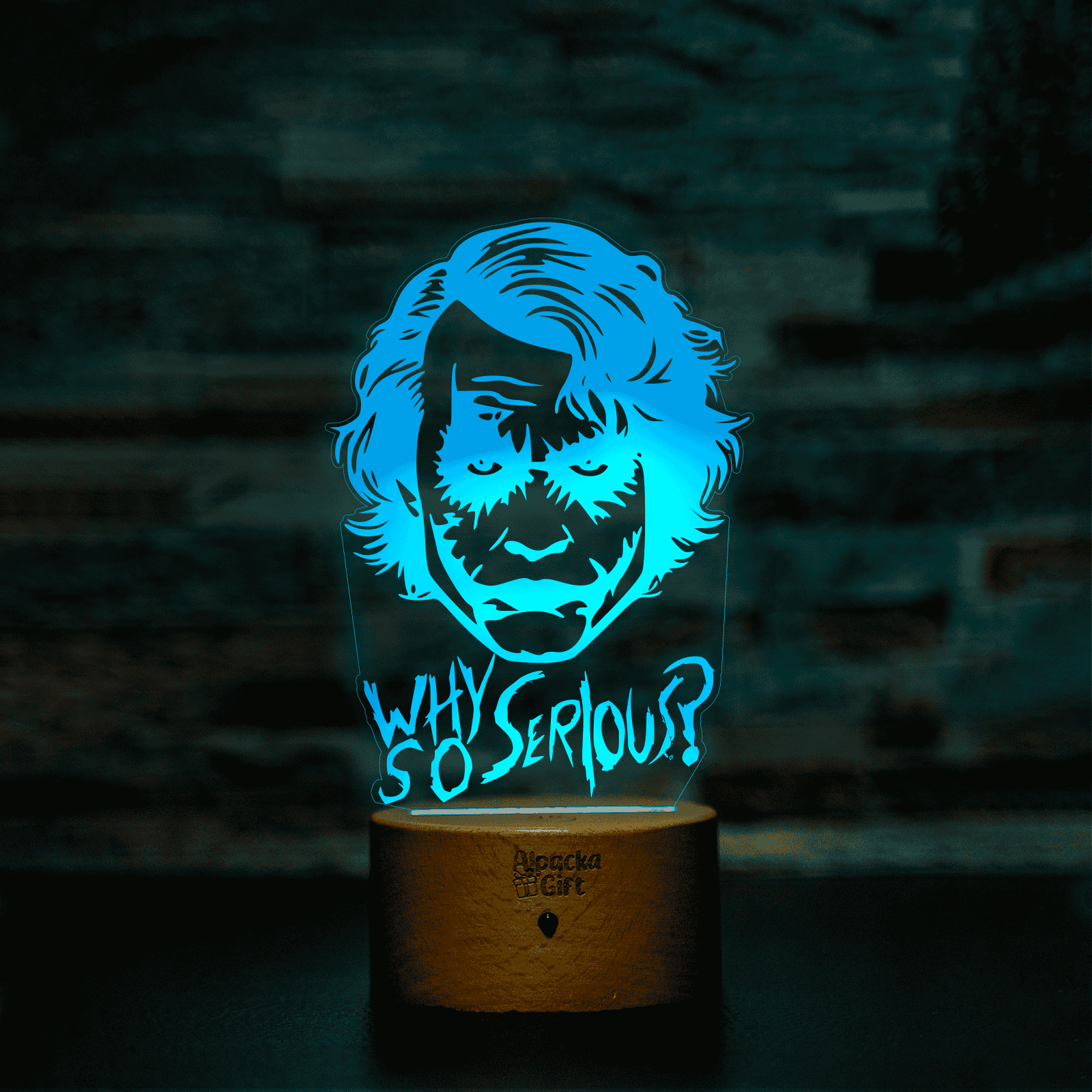 Lampă 3D - Joker 2 Lemn