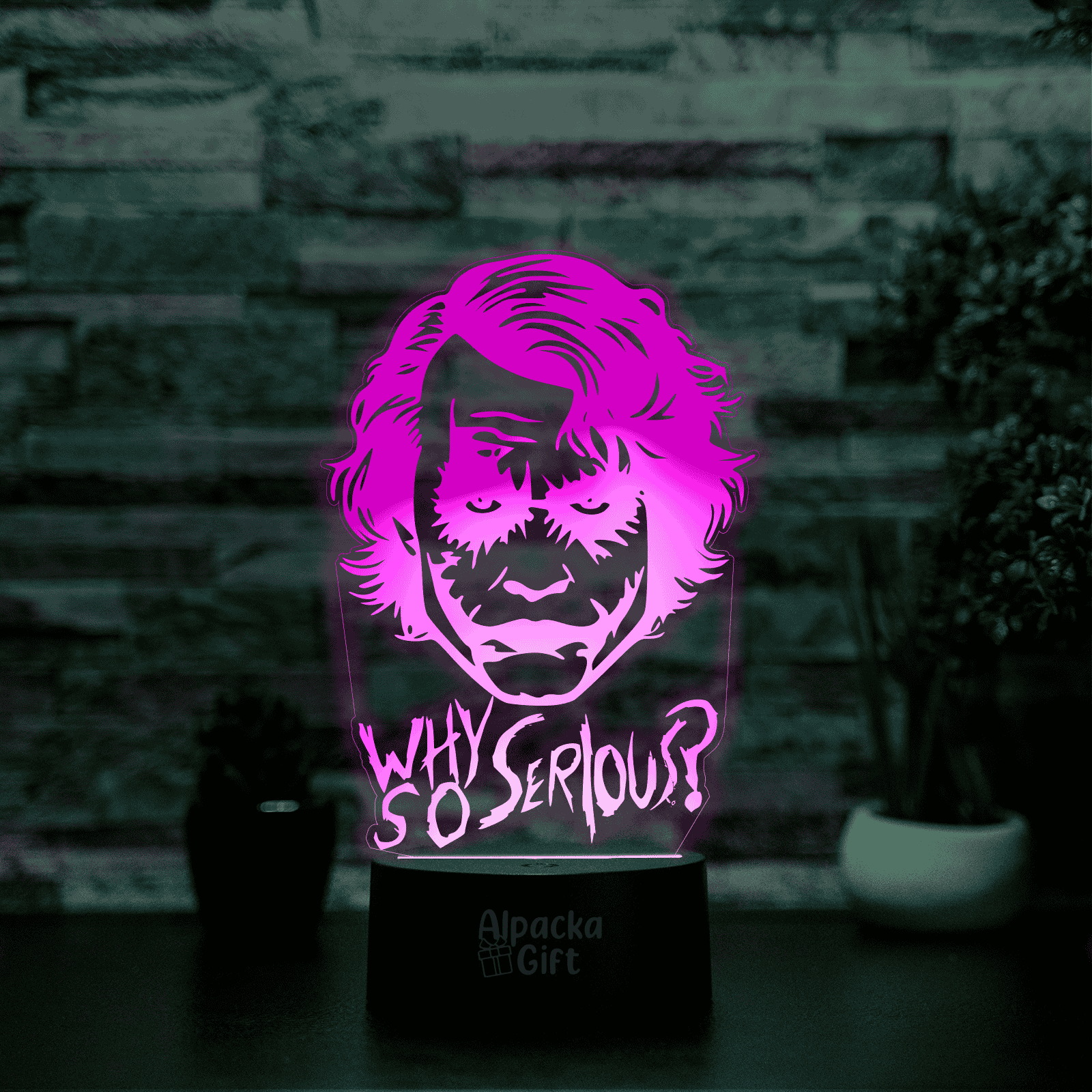 Lampă 3D - Joker 2 Negru