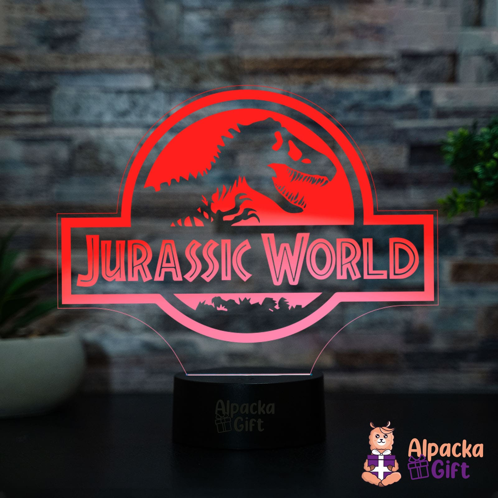 Lampă 3D Jurassic World Negru