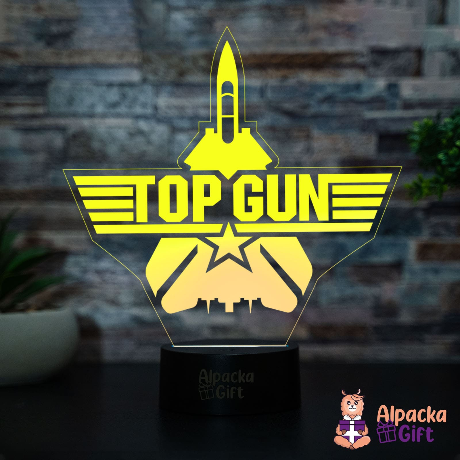 Lampă 3D - Top Gun Negru
