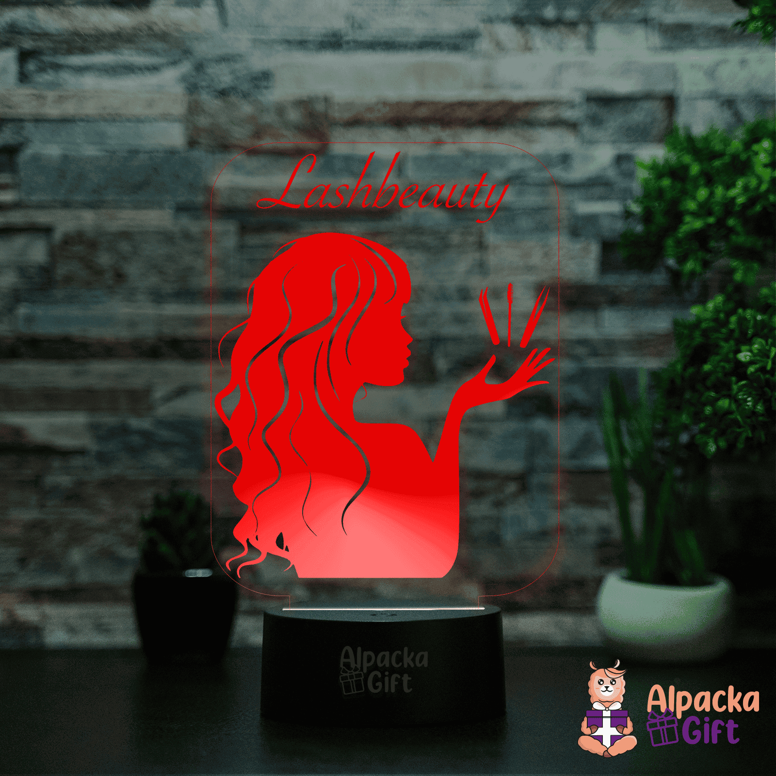 Lampă 3D - Gene 1 Negru