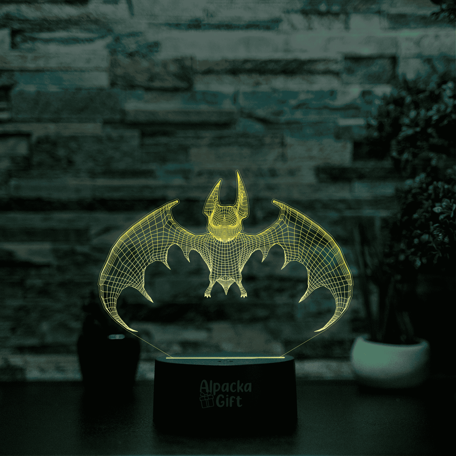 Lampă 3D - Liliac Negru