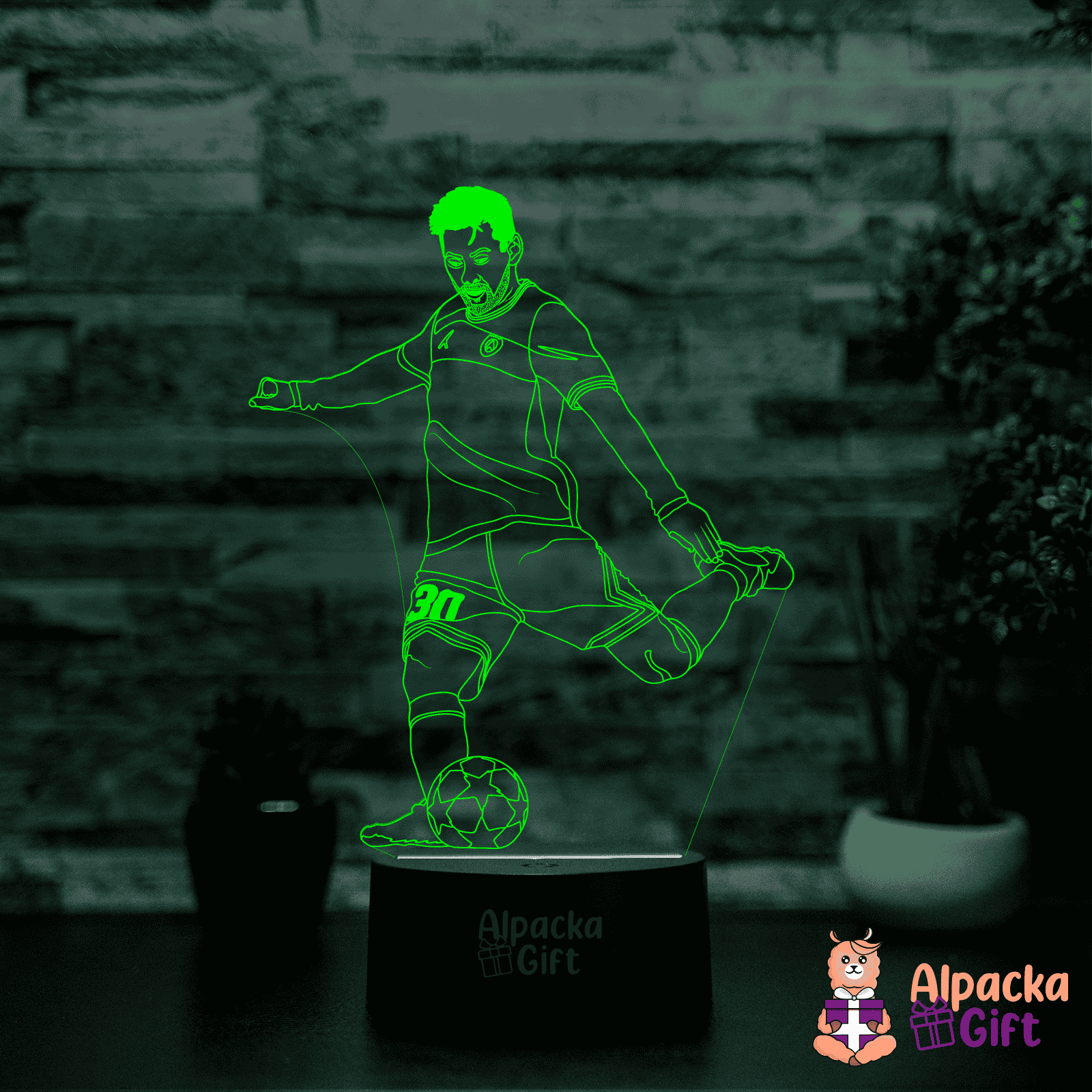 Lampa 3D - Lionel Messi 2 Negru