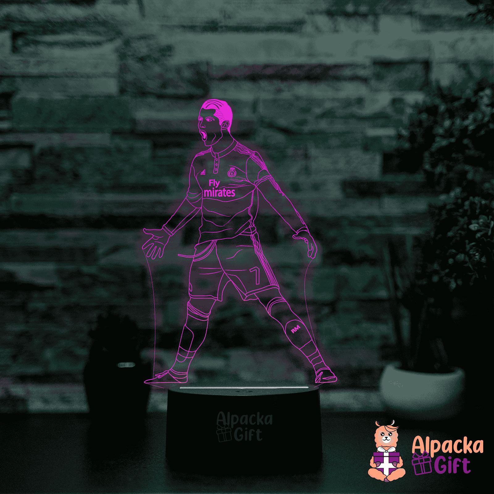 Lampa 3D - Cristiano Ronaldo Negru