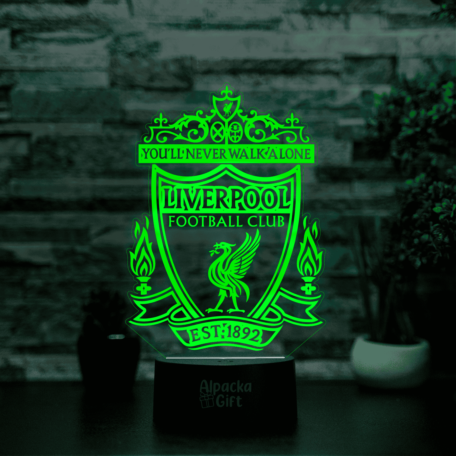 Lampa 3D - Liverpool FC Negru