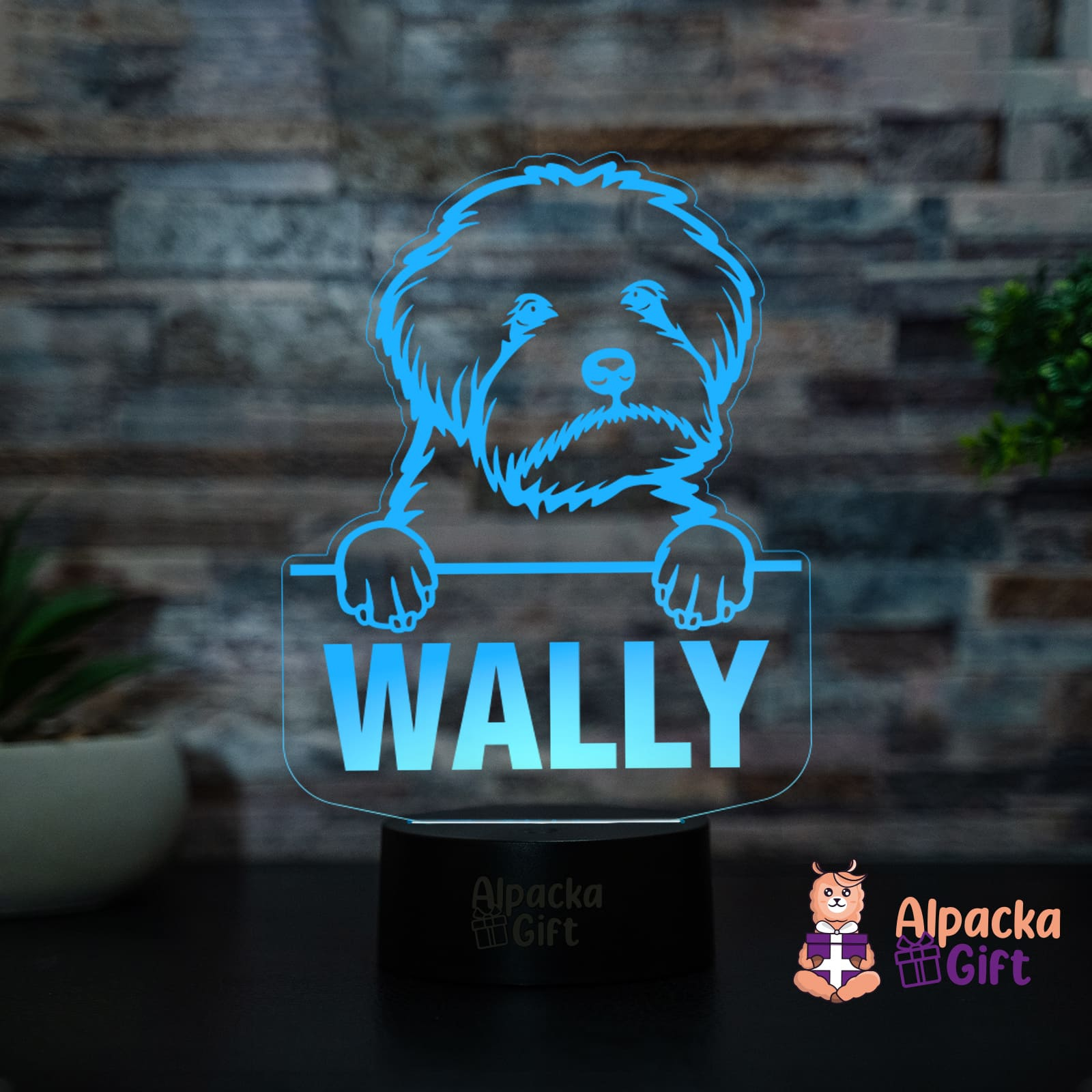 Lampă 3D - Maltipoo Negru