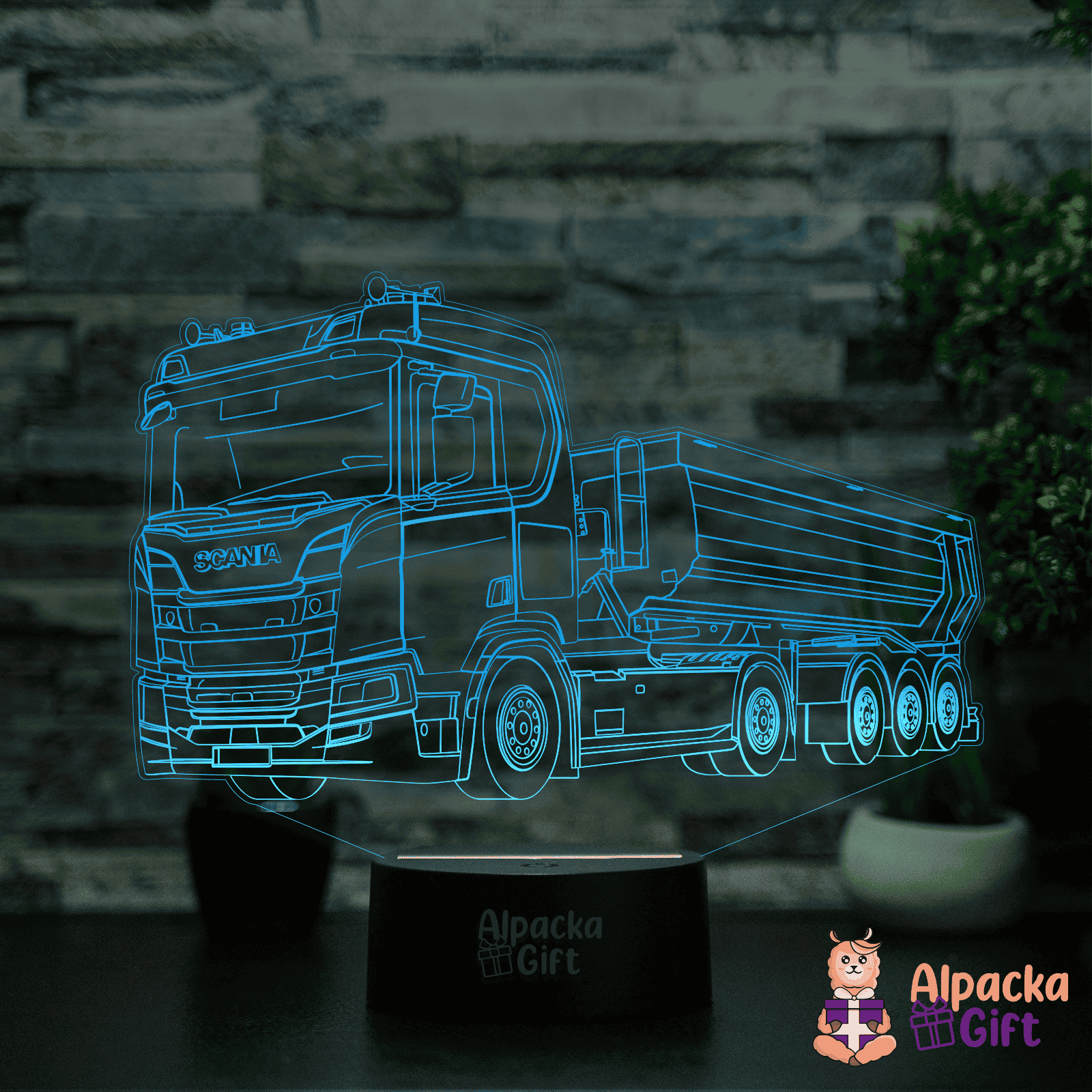 Lampă 3D - Bascula Negru