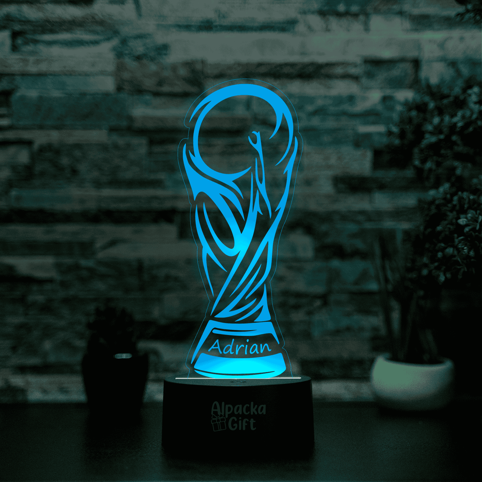 Lampă 3D - Cupă Negru