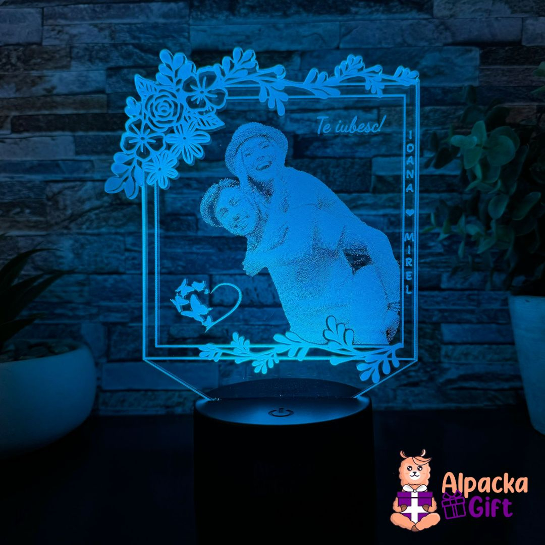 Lampă 3D - Ramă Foto 3 Negru