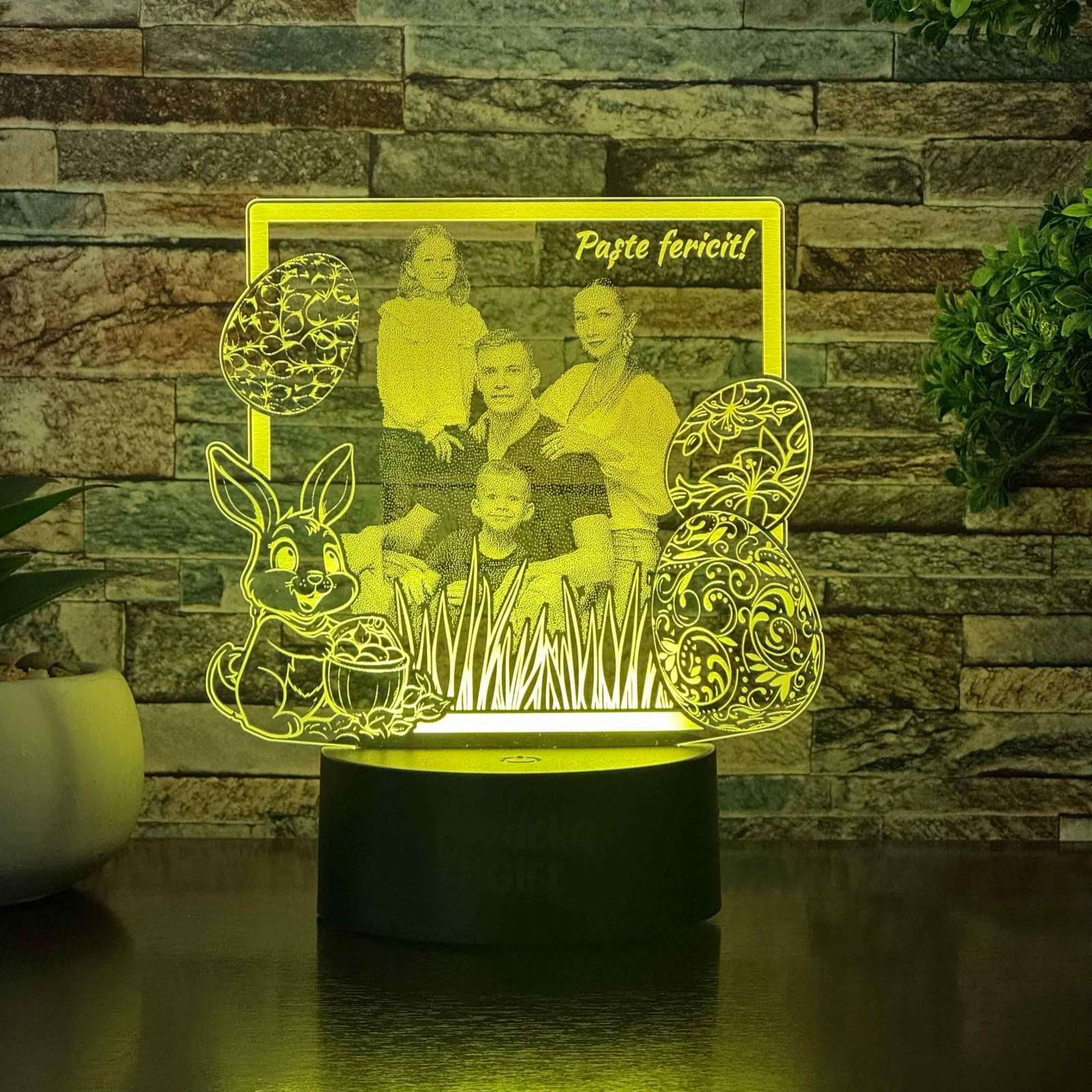 Lampă 3D - Foto Paște Negru