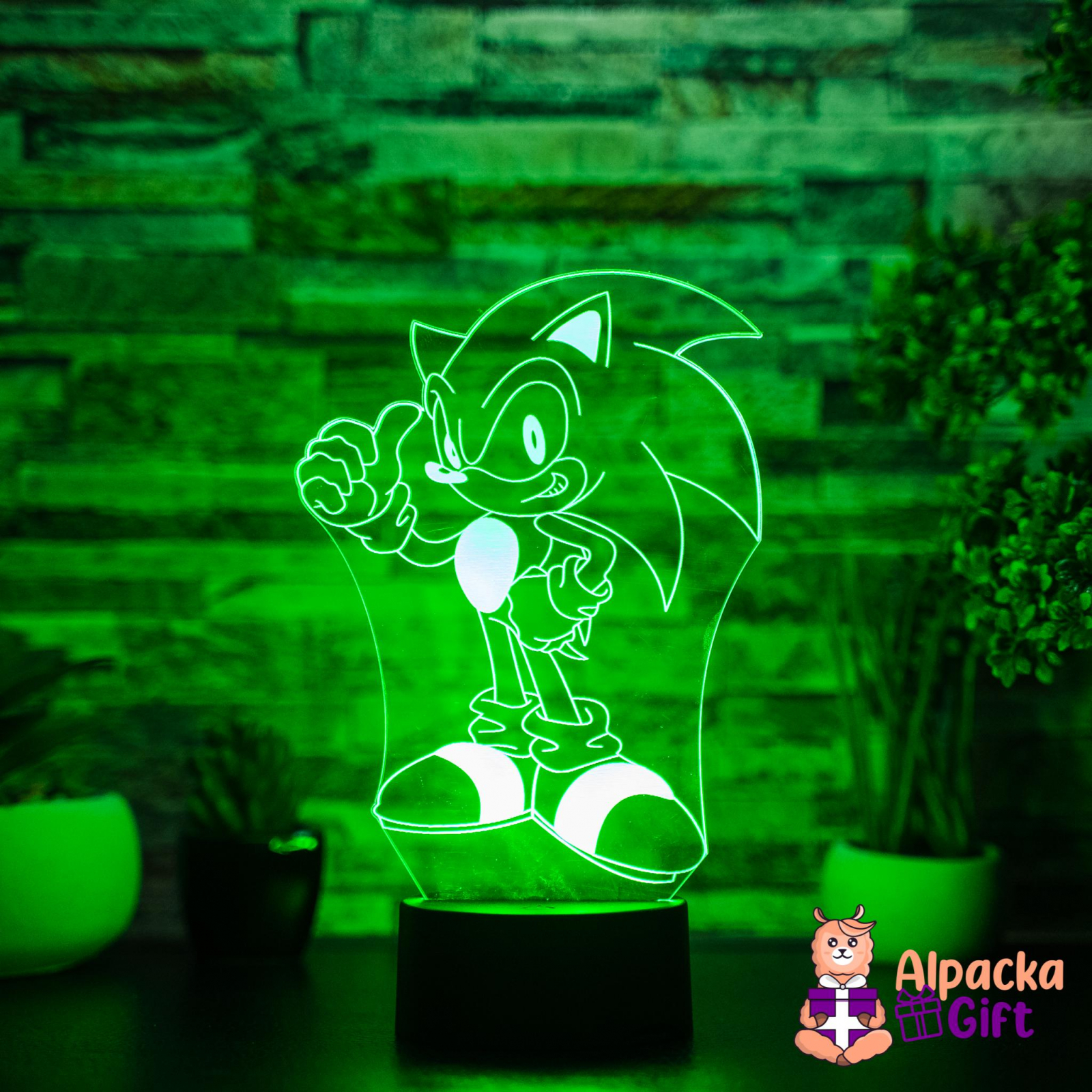Accepted Sailor punch Lampă 3D Sonic