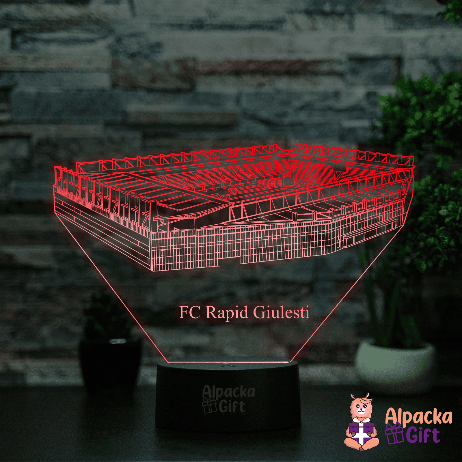 Lampă 3D - Giulești Negru