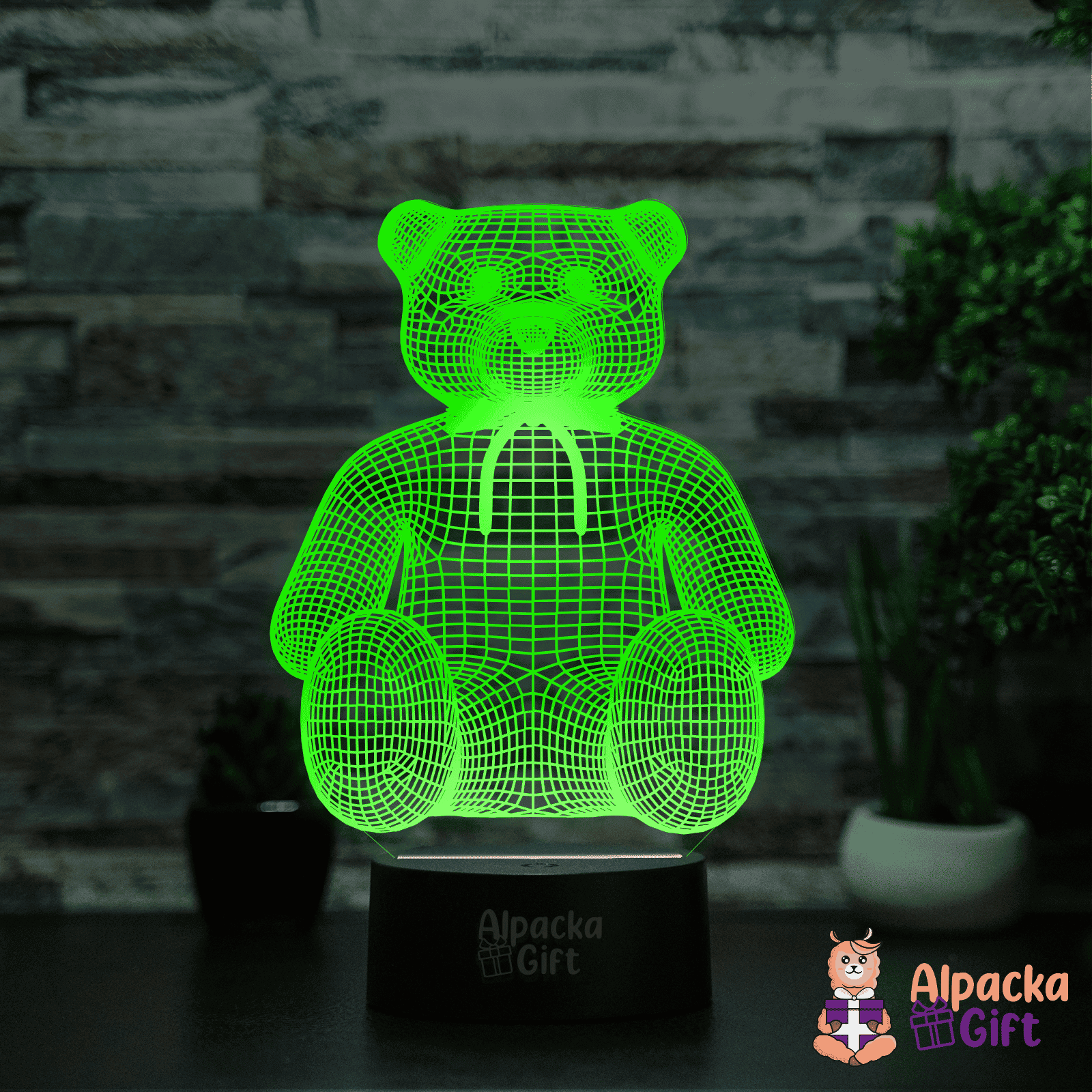 Lampă 3D - Ursuleț Negru