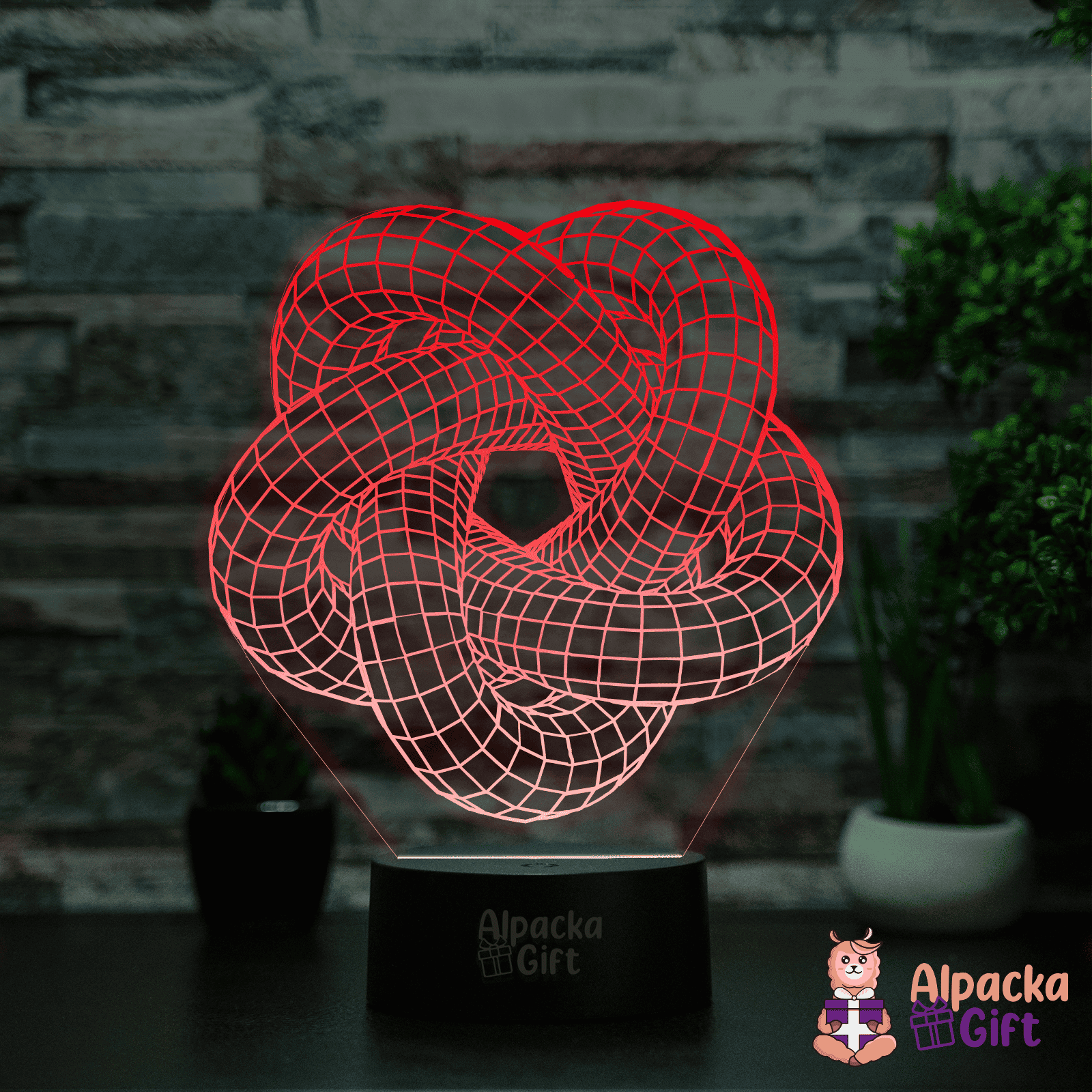 Lampă 3D - Vortex 2 Negru