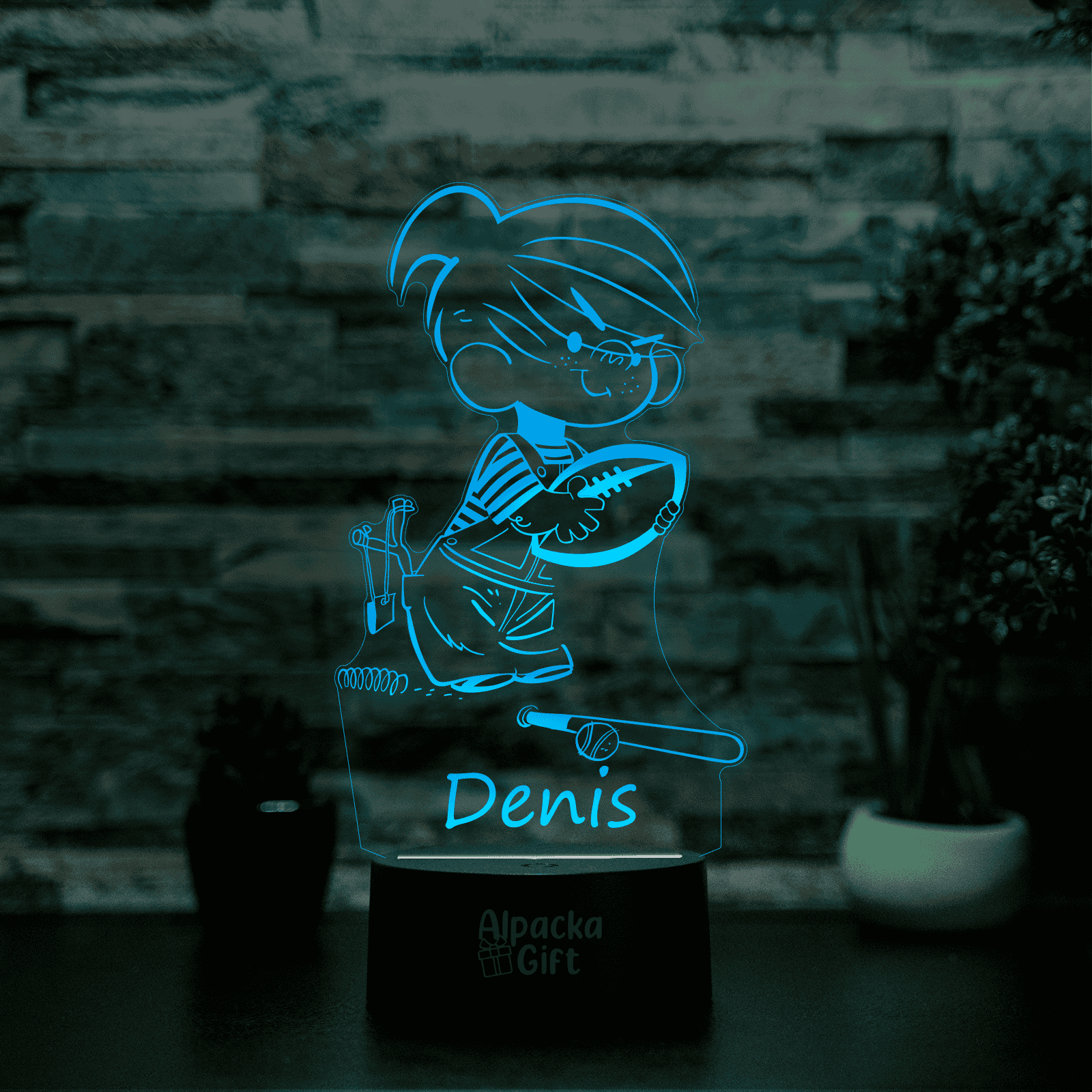 Lampă 3D - Dennis Pericol Public Negru