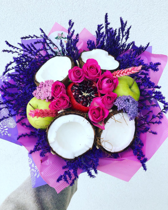 Buchet handmade. Buchet lux cu nuca de cocos [3]