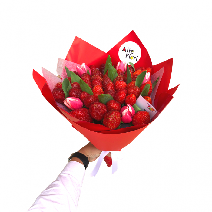 Buchet de flori cu capsuni [3]