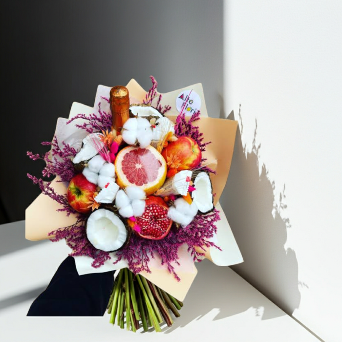 Peachy summer - varianta de toamna (cu mere rosii si rodie) [1]