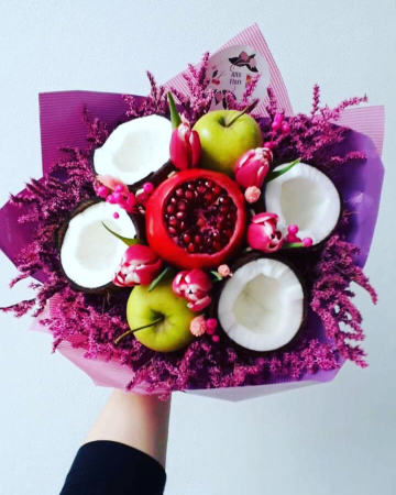 Buchet handmade. Buchet lux cu nuca de cocos [4]