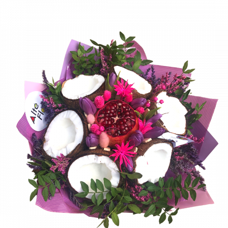 Buchet cu nuca de cocos si trandafiri [1]