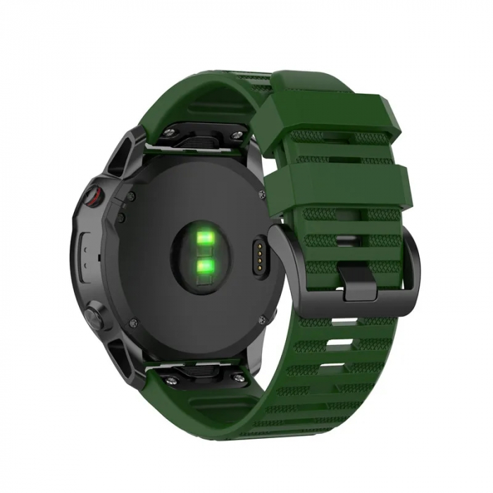 Curea de ceas 22mm ALTY din silicon pentru Garmin Fenix 6, 6X Pro, 5, 5S, 5X Plus, 3HR, Fenix 7, 7X, 8, Epix din silicon, cu eliberare rapidă, brățară EasyFit. [2]
