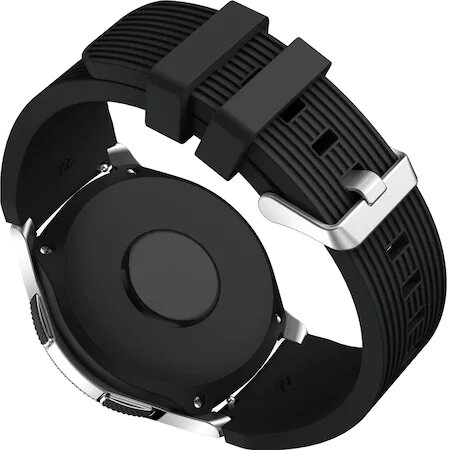 Curea Silicon ALTY 22mm compatibila cu smartwatch Samsung Galaxy watch 46mm diagonala, Huawei Watch GT 2 (46mm), Negru [4]