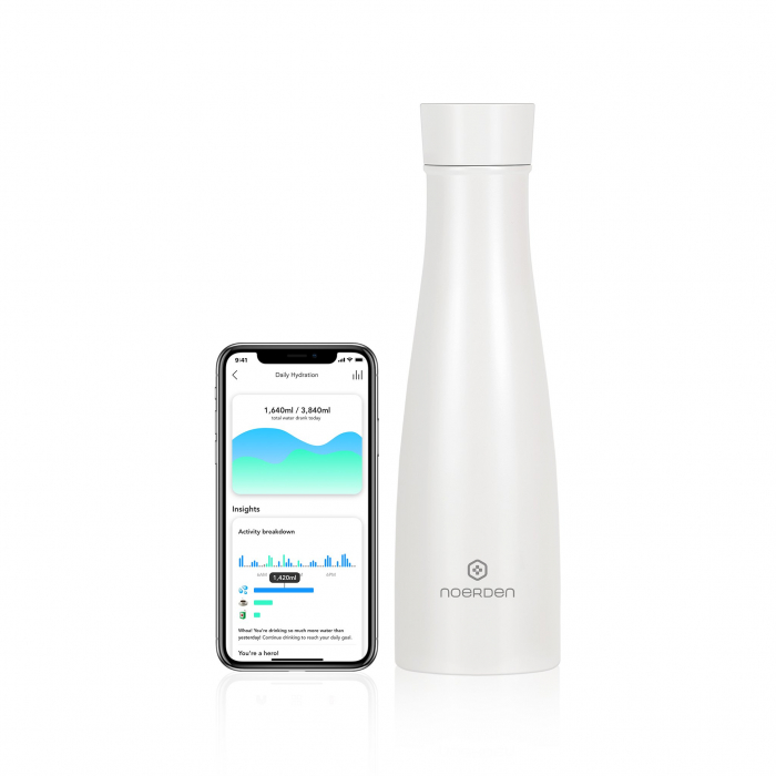 Sticlă pentru apă  reutilizabilă Noerden LIZ Smart Antibacteriană cu sterilizare UV 480ml [1]