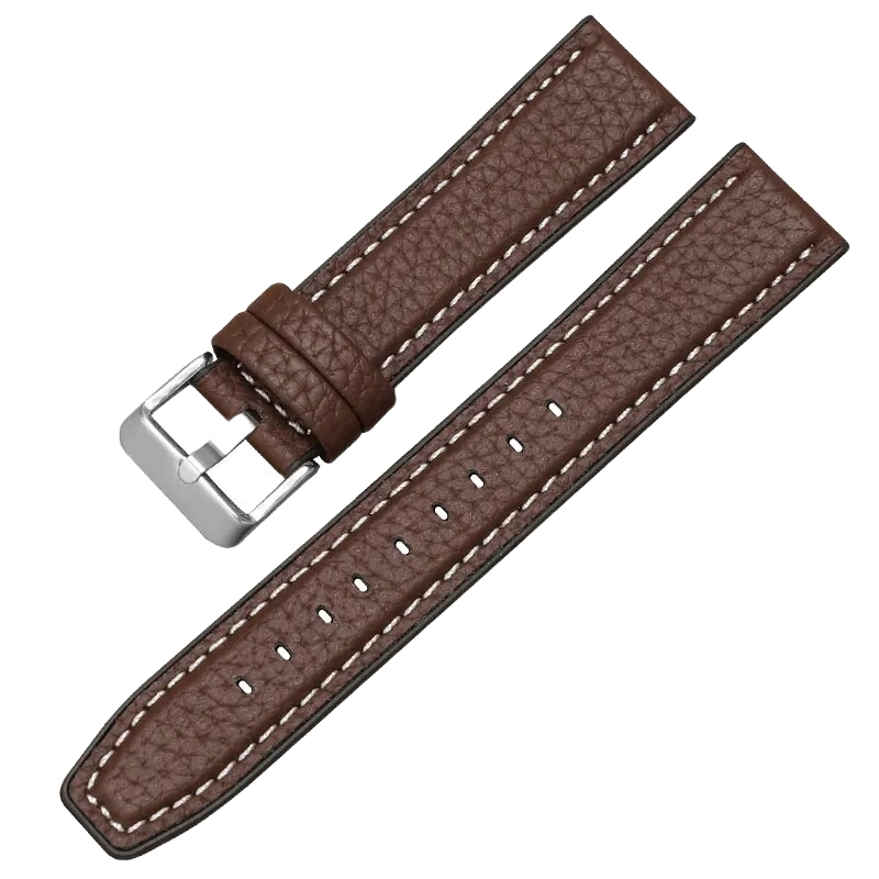 Accesorii Smartwatch - Curea ceas piele naturala ALTY, compatibila cu smartwatch Huawei Watch GT 2 46 mm, Samsung Galaxy Watch 46 mm, Casio, Armani, Guess, Michael Kors, Fossil dama sau barbati, latime curea 22 mm, Maro