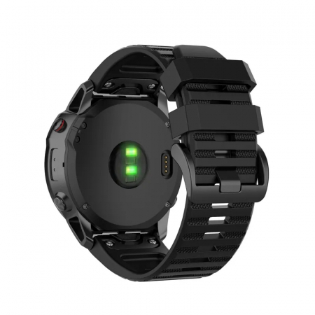 ACCESORII CEASURI - Curea de ceas 22mm ALTY din silicon pentru Garmin Fenix 6, 6X Pro, 5, 5S, 5X Plus, 3HR, Fenix 7, 7X, 8, Epix din silicon, cu eliberare rapidă, brățară EasyFit.