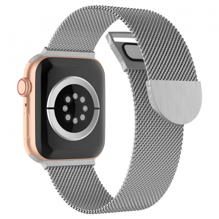 Curea metalica ALTY Milanese, pentru Apple Watch Ultra/SE/8/7/6/5/4/3/2/1, Display 42/44/45/49 mm, Argintiu [1]