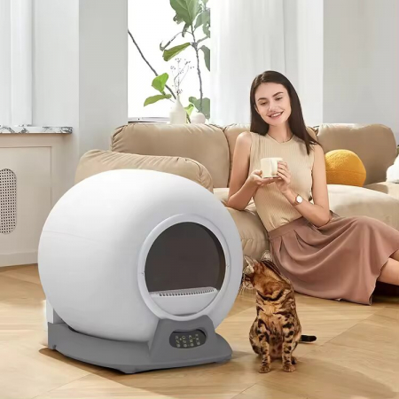 Litiera automata smart ALTY pentru pisici, auto-curatare, sterilizare, aplicatie mobila, 9L [4]
