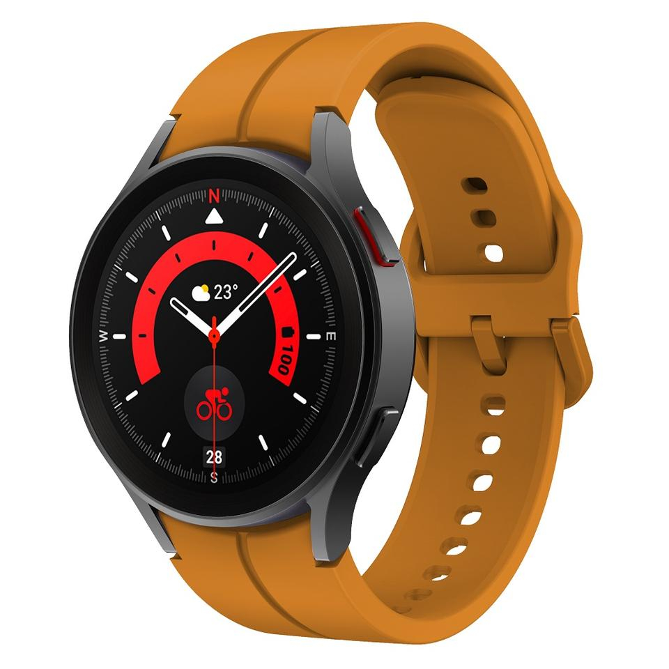 Curea ceas din silicon ALTY 20mm compatibilă cu Samsung Galaxy Watch 5 Pro 45mm Watch5 44mm 40mm Watch 4 Watch Galben