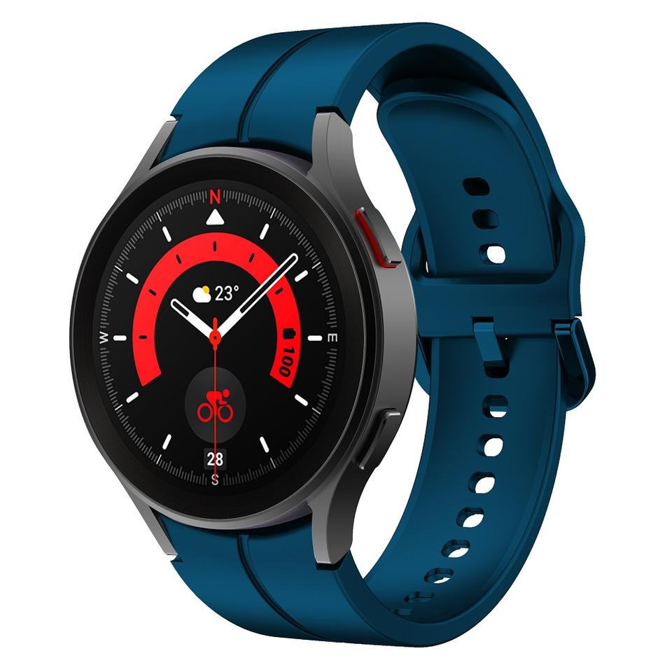 Curea ceas din silicon ALTY 20mm compatibilă cu Samsung Galaxy Watch 5 Pro 45mm Watch5 44mm 40mm Watch 4 Watch Albastru rock