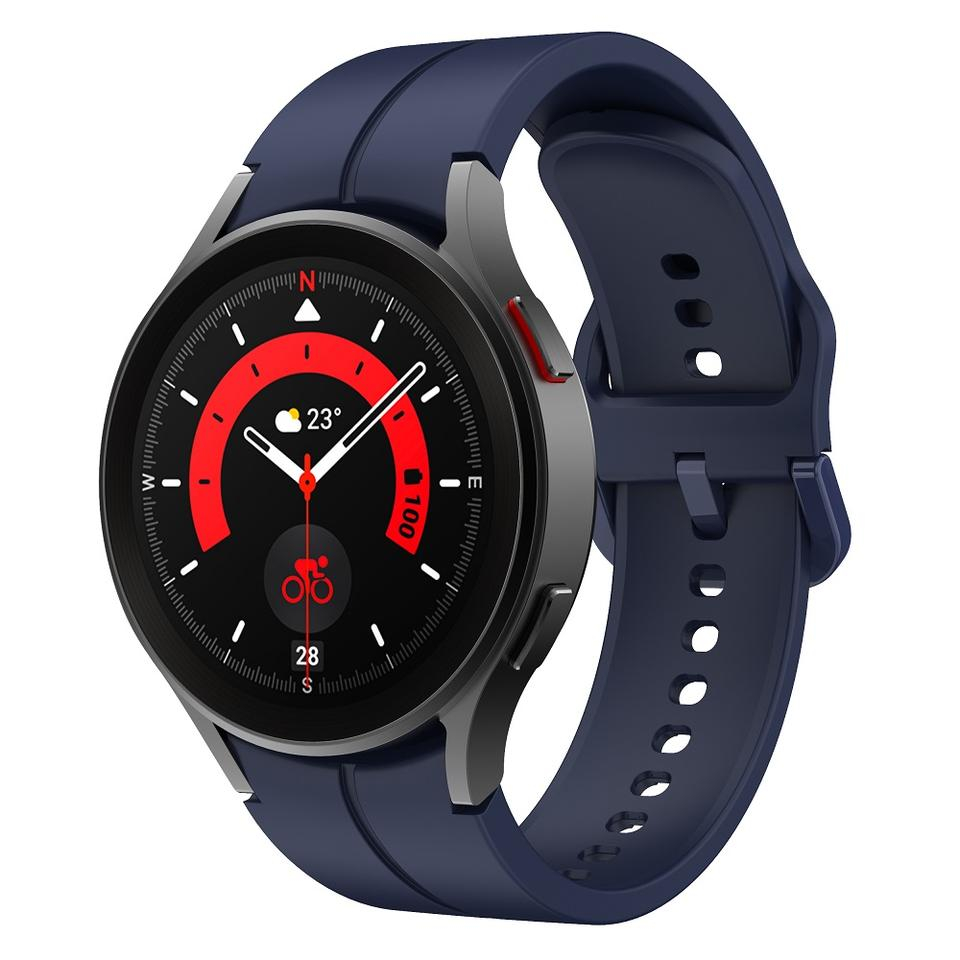 Curea ceas din silicon ALTY 20mm compatibilă cu Samsung Galaxy Watch 5 Pro 45mm Watch5 44mm 40mm Watch 4 Watch Albastru inchis