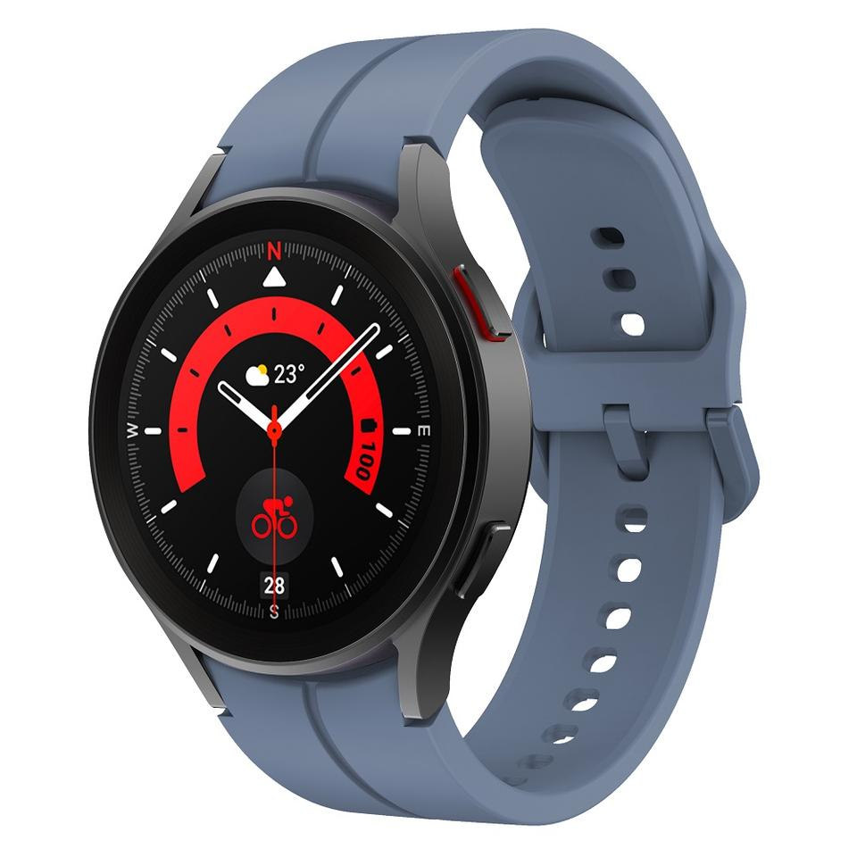 Curea ceas din silicon ALTY 20mm compatibilă cu Samsung Galaxy Watch 5 Pro 45mm Watch5 44mm 40mm Watch 4 Watch Albastru