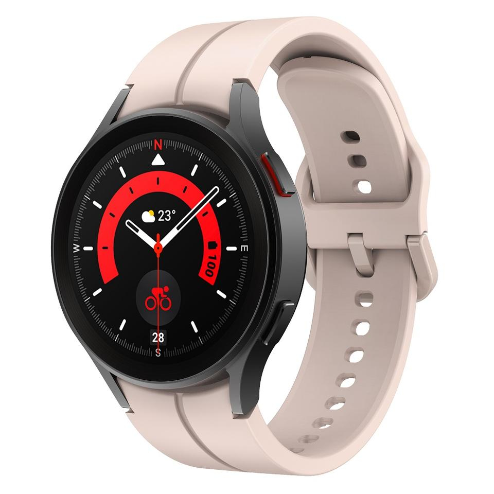 Curea ceas din silicon ALTY 20mm compatibilă cu Samsung Galaxy Watch 5 Pro 45mm Watch5 44mm 40mm Watch 4 Watch Roz pal