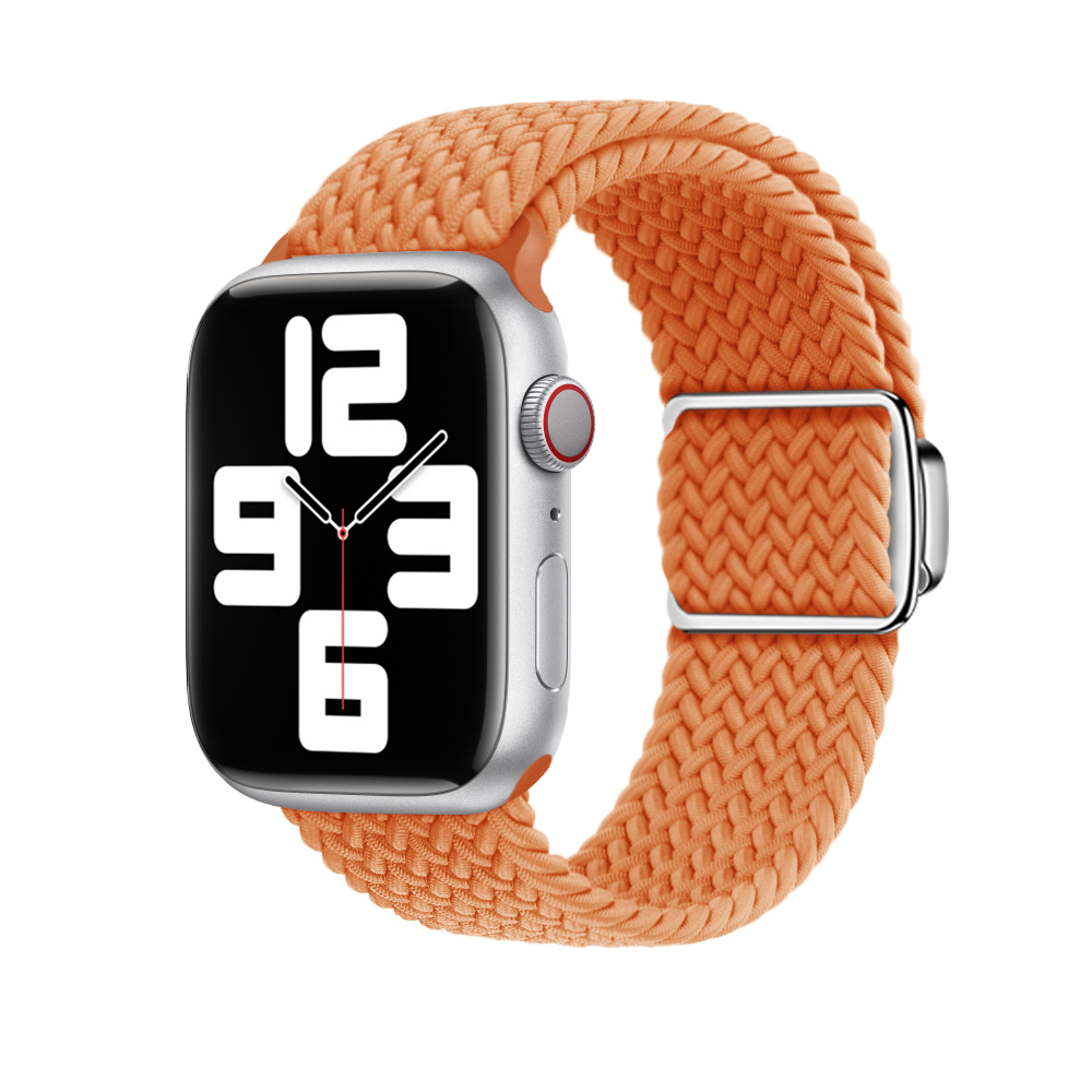 Curea impletita ALTY pentru Apple Watch, compatibila cu dimensiunile 45mm, 49mm, 44mm, 42mm, 41mm, 40mm, din nailon, bratara pentru iWatch seriile 9,