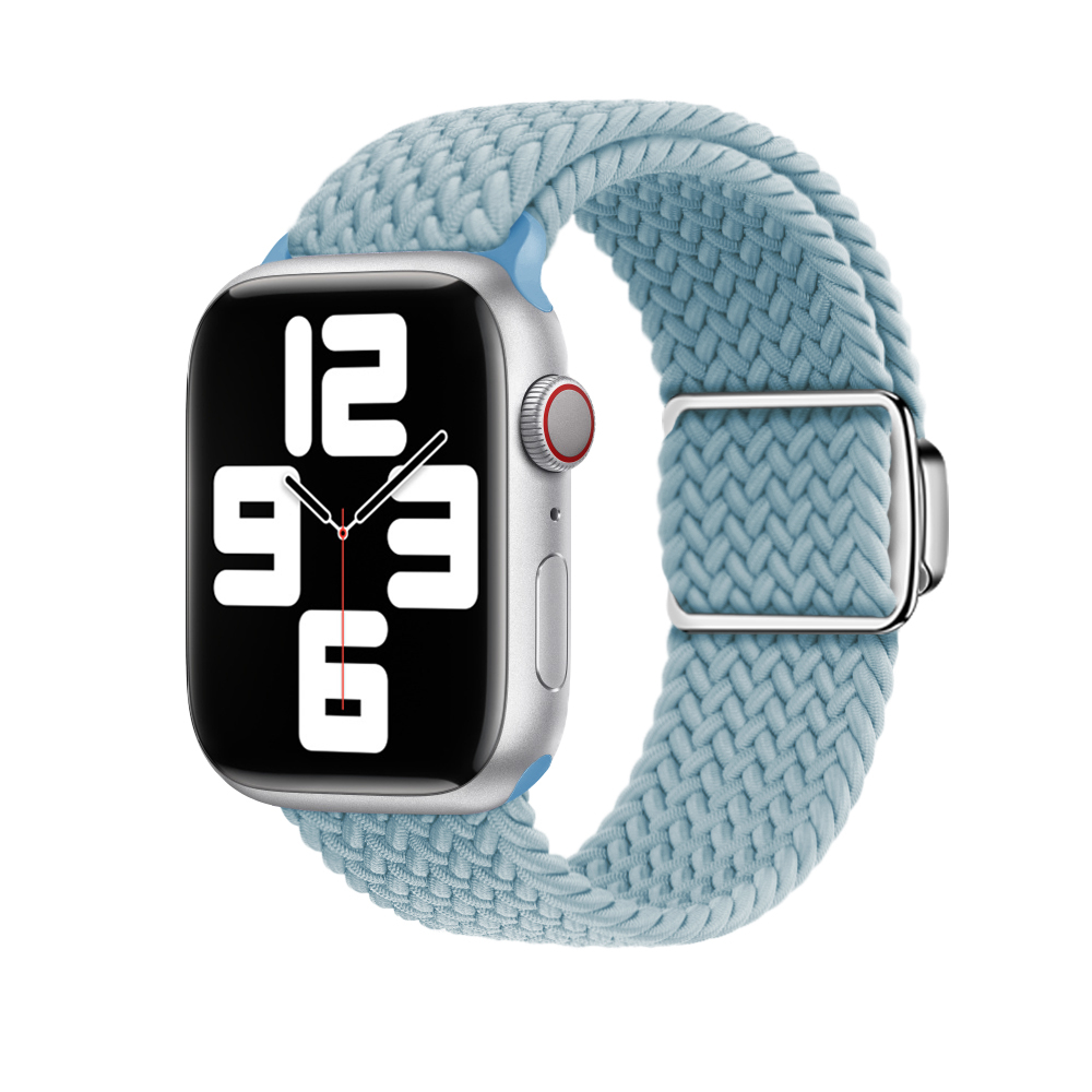 Curea impletita ALTY pentru Apple Watch, compatibila cu dimensiunile 45mm, 49mm, 44mm, 42mm, 41mm, 40mm, din nailon, bratara pentru iWatch seriile 9,