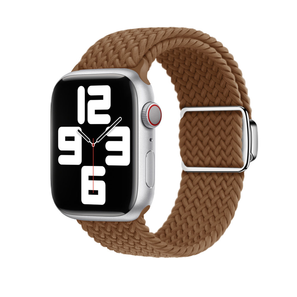 Curea impletita ALTY pentru Apple Watch, compatibila cu dimensiunile 45mm, 49mm, 44mm, 42mm, 41mm, 40mm, din nailon, bratara pentru iWatch seriile 9,