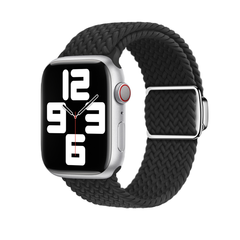 Curea impletita ALTY pentru Apple Watch, compatibila cu dimensiunile 45mm, 49mm, 44mm, 42mm, 41mm, 40mm, din nailon, bratara pentru iWatch seriile 9,