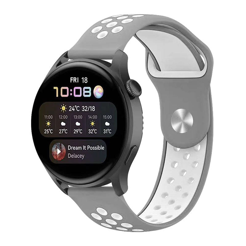 Curea silicon ALTY 22 mm, design Sport, compatibila cu Samsung Galaxy Watch 46mm, Frontier 46mm, Huawei Watch GT 2 46mm, sau orice ceas de 22 mm