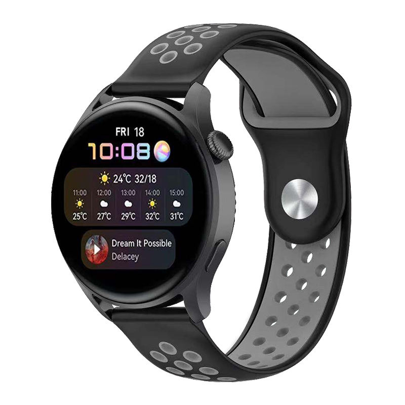 Curea silicon ALTY 22 mm, design Sport, compatibila cu Samsung Galaxy Watch 46mm, Frontier 46mm, Huawei Watch GT 2 46mm, sau orice ceas de 22 mm