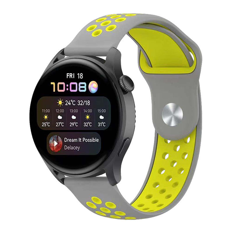Curea silicon ALTY 22 mm, design Sport, compatibila cu Samsung Galaxy Watch 46mm, Frontier 46mm, Huawei Watch GT 2 46mm, sau orice ceas de 22 mm